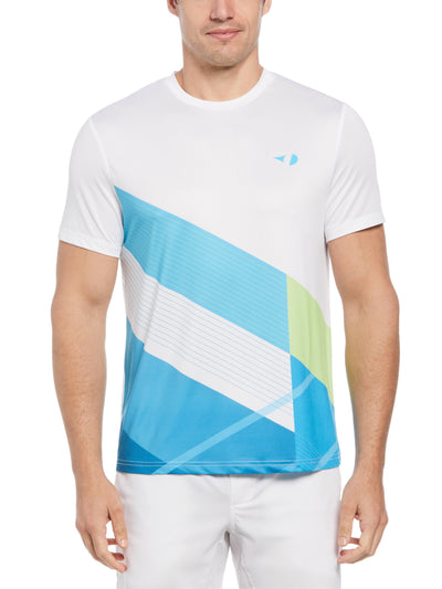 Asymmetric Front Panel Tennis Shirt (Bright White) 