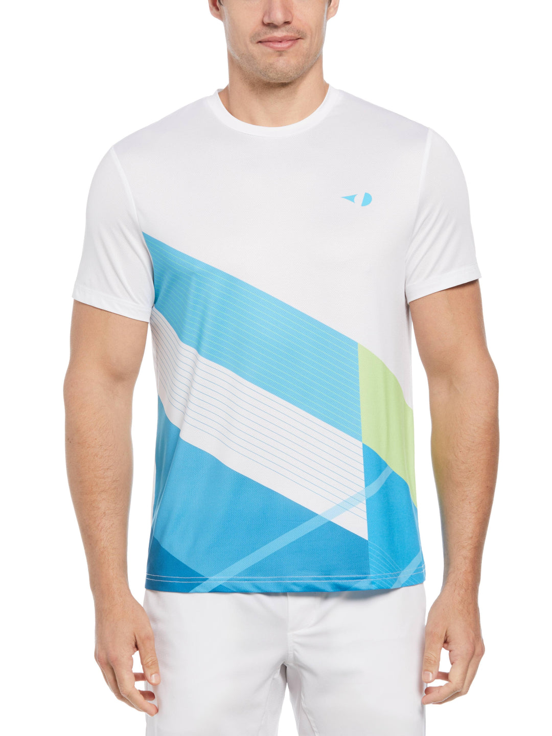 Asymmetric Front Panel Tennis Shirt (Bright White) 