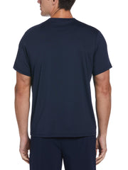 Men's Asymmetrical Camo Printed Crew Neck Tee