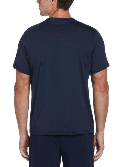 Men's Asymmetrical Camo Printed Crew Neck Tee