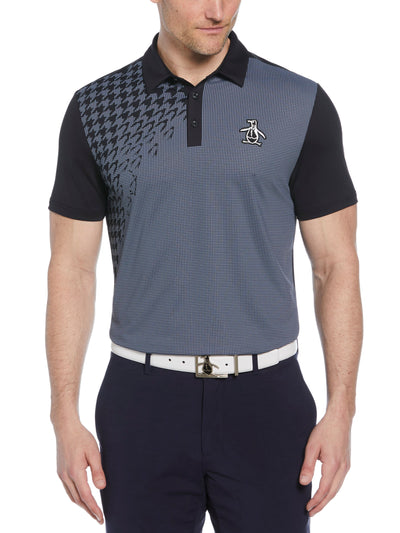 Men's Asymmetrical Pete Gingham Color Block Polo