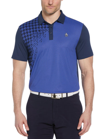Men's Asymmetrical Pete Gingham Color Block Polo
