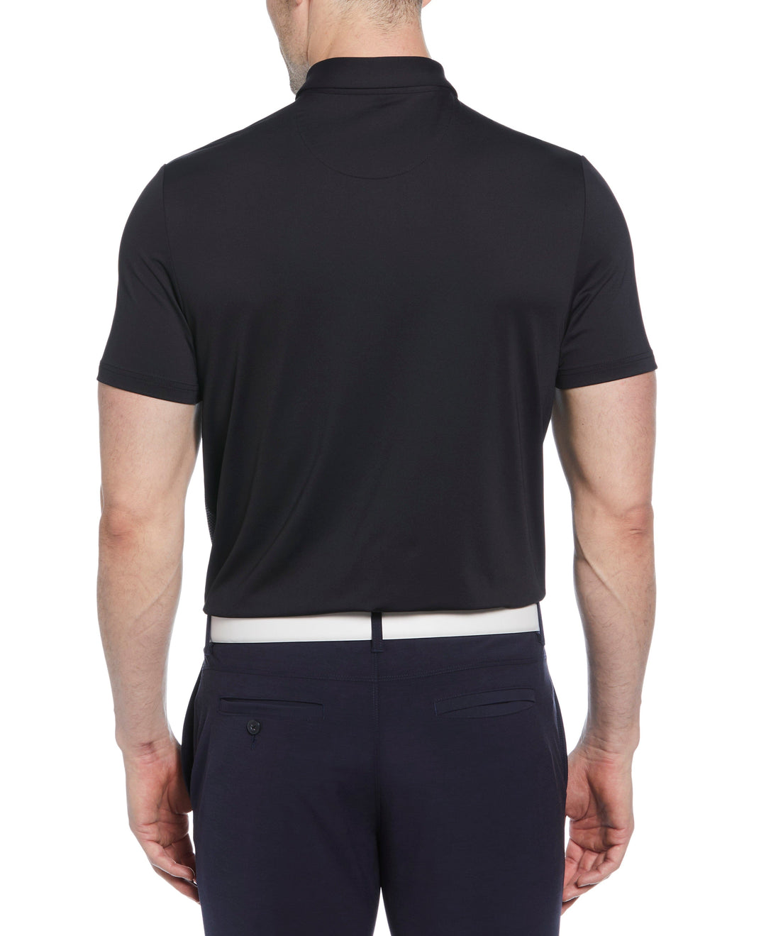 Asymmetrical Pete Gingham Color Block Polo (Caviar) 