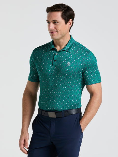 Men's Augusta Menu Print Golf Polo