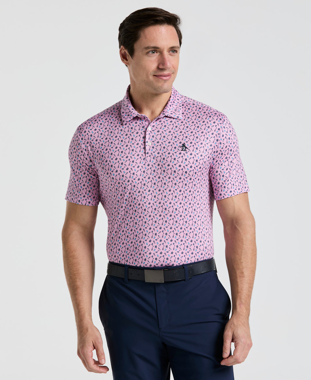 Augusta Menu Print Golf Polo (Lilac Sachet) 