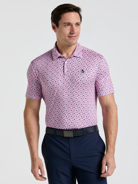 Men's Augusta Menu Print Golf Polo