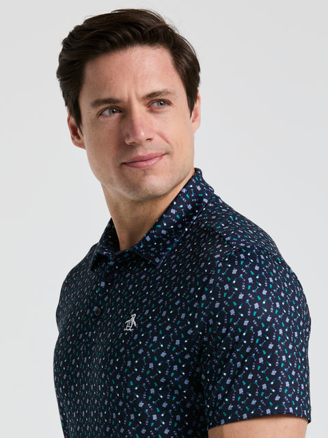 Men's Augusta Menu Print Golf Polo