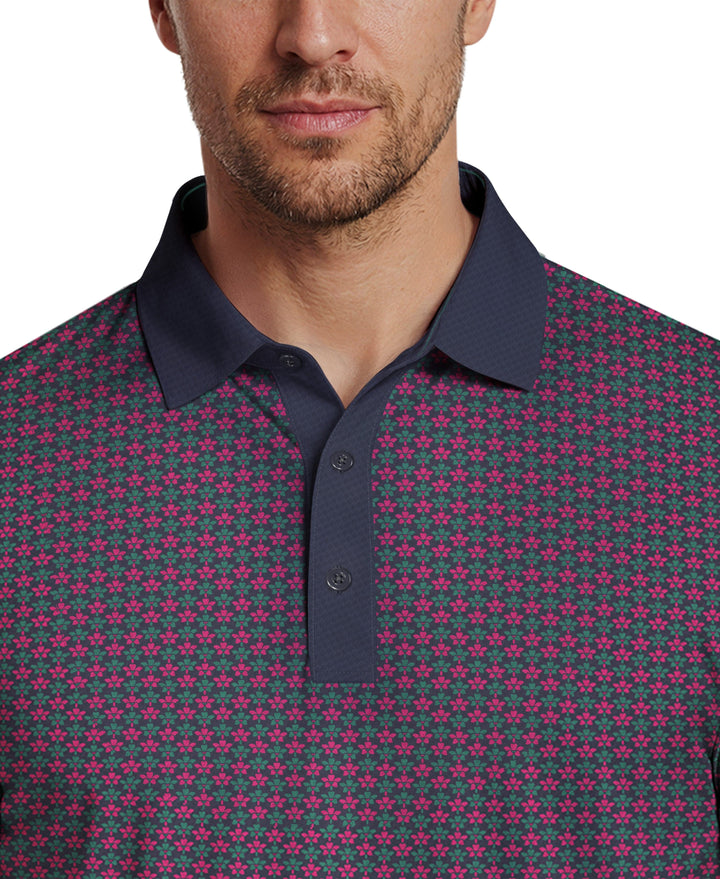Azalea Geo Print Golf Polo (Peacoat) 