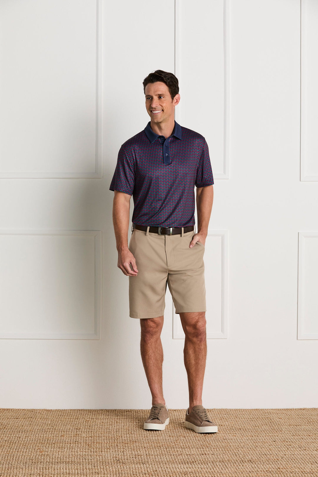 Men's Azalea Geo Print Polo