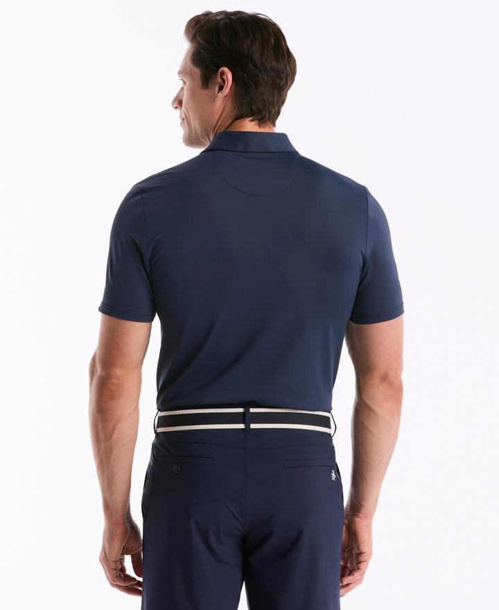 50's Block Madras Plaid Golf Polo (Black Iris) 