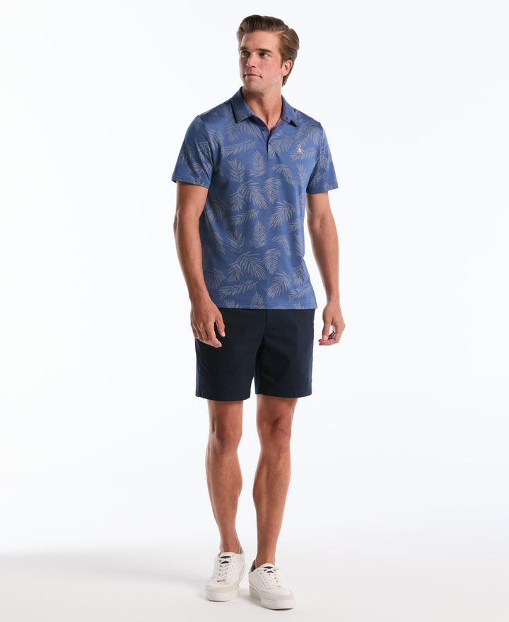 Pete's Botanical Jacquard Golf Polo (True Navy) 