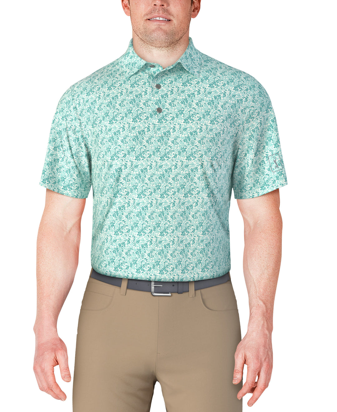 Botanical Print Golf Polo (Ceramic) 