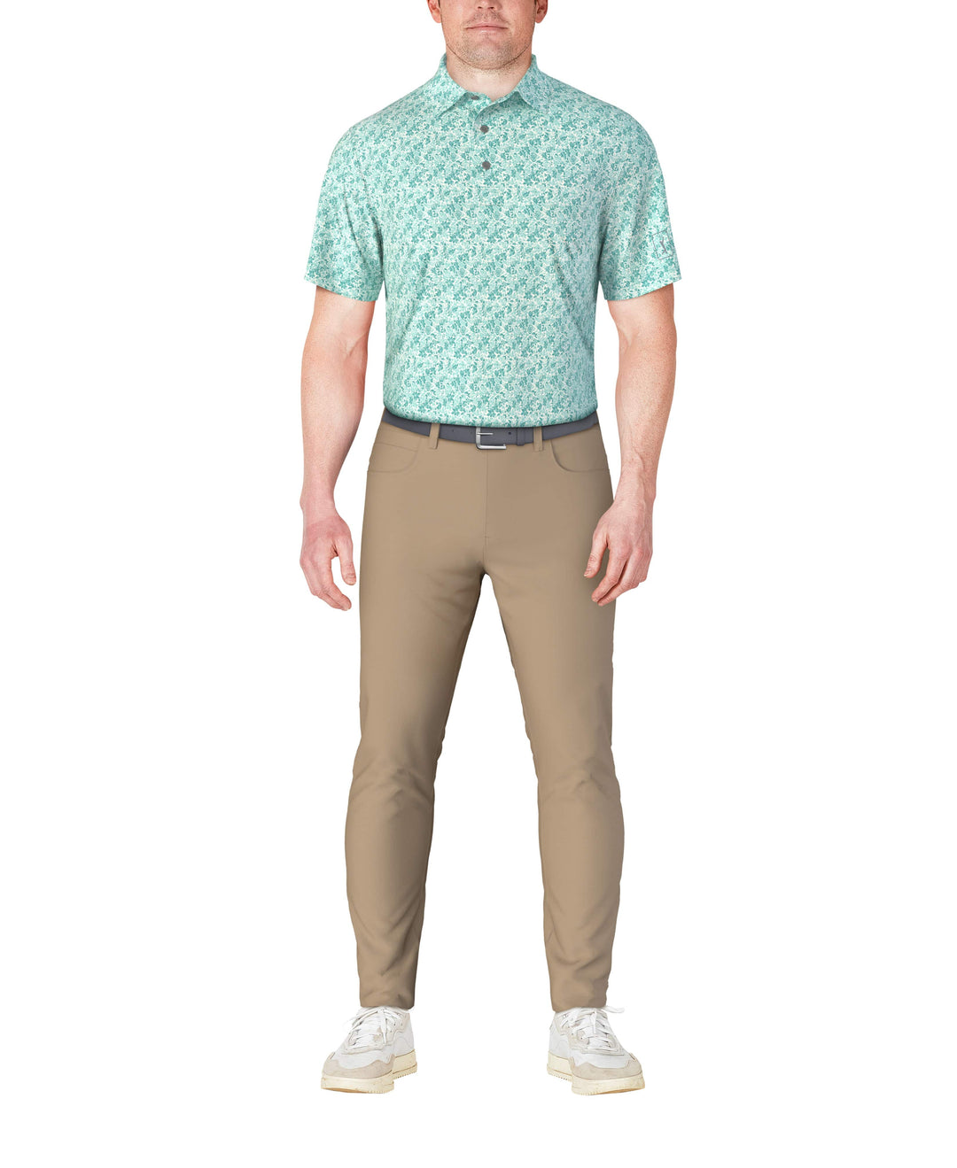 Botanical Print Golf Polo (Ceramic) 