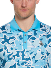 Men's Bunker Print Short Sleeve Golf Polo Shirt