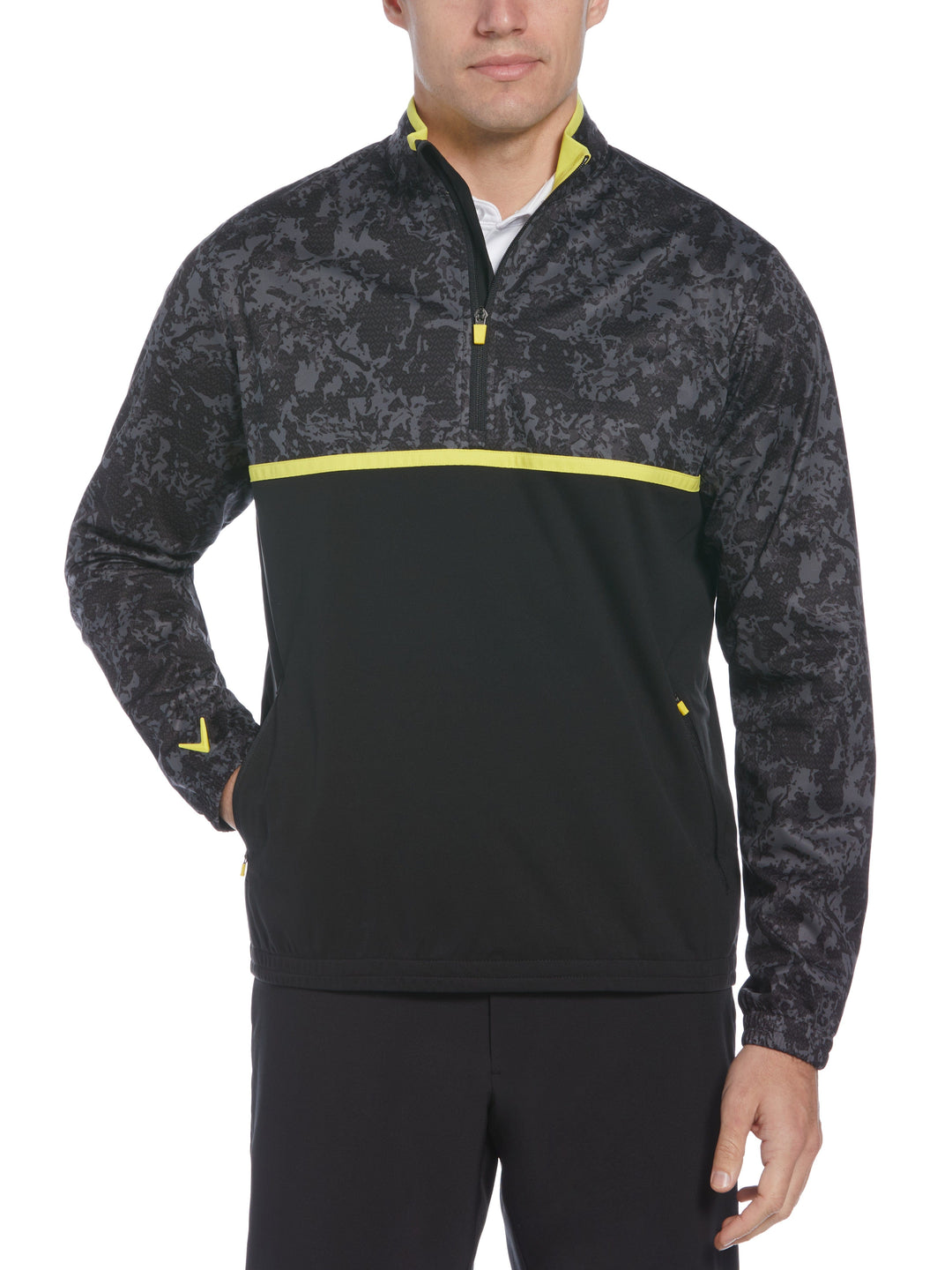 Callaway X Series Abstract Camo 1/4 Zip Pullover (Caviar) 