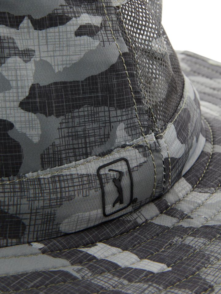 Camo Printed Solar Hat (Black Lichen) 
