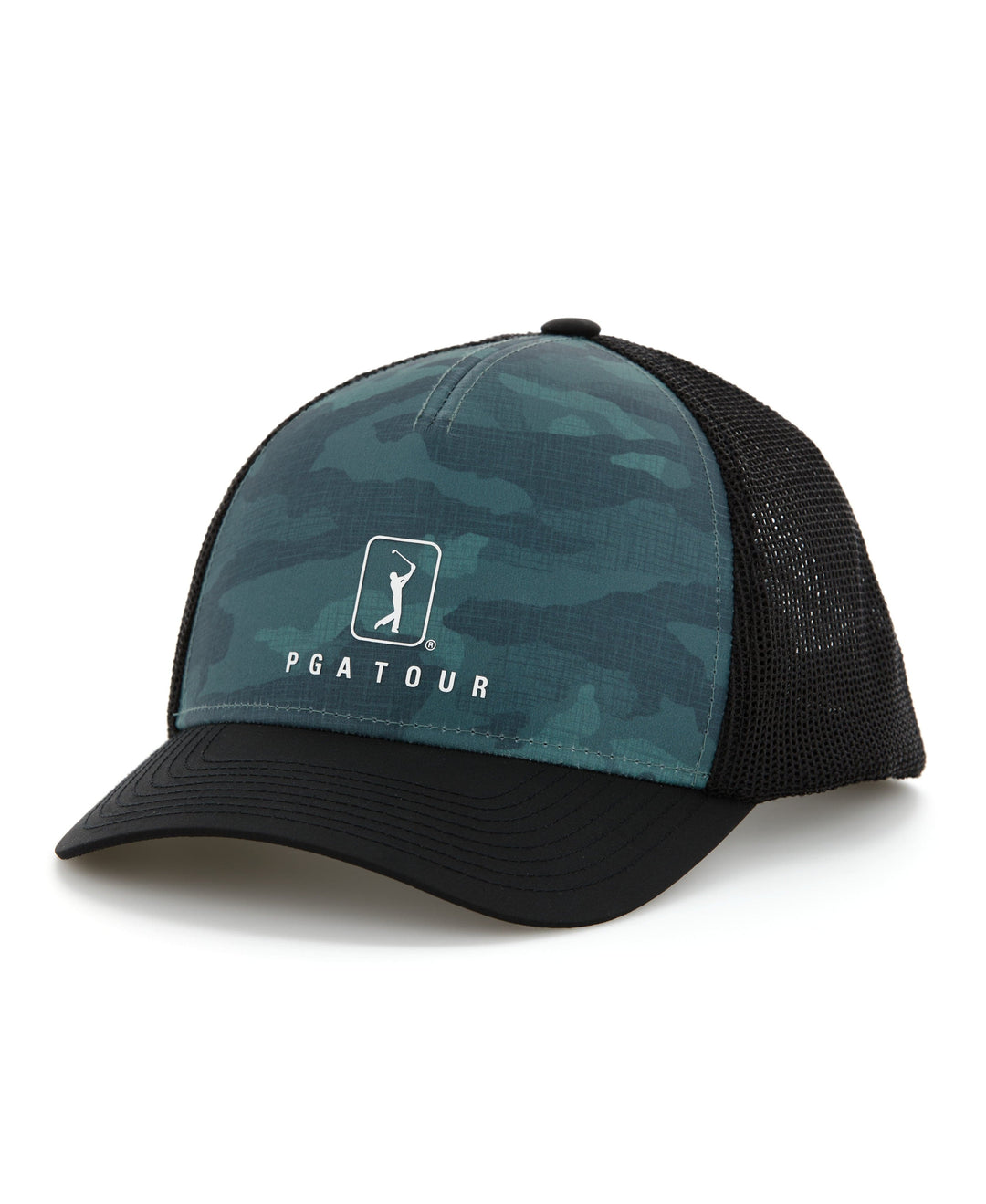 Camo Trucker Style Golf Hat (Duck Green) 