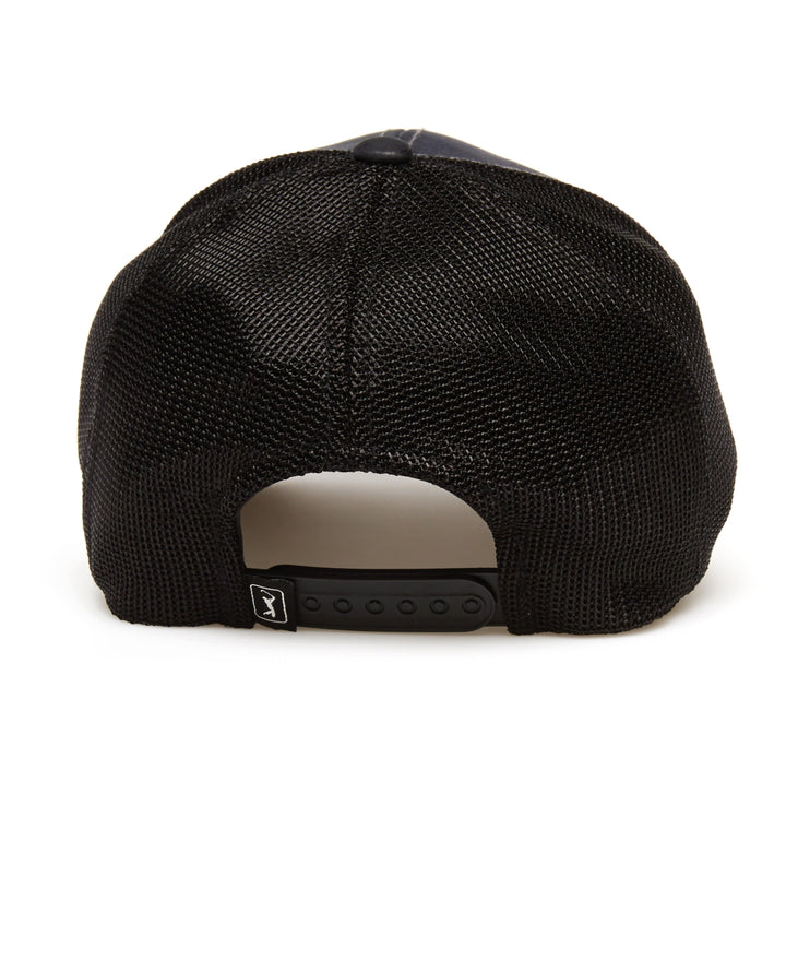 Camo Trucker Style Golf Hat (Caviar) 