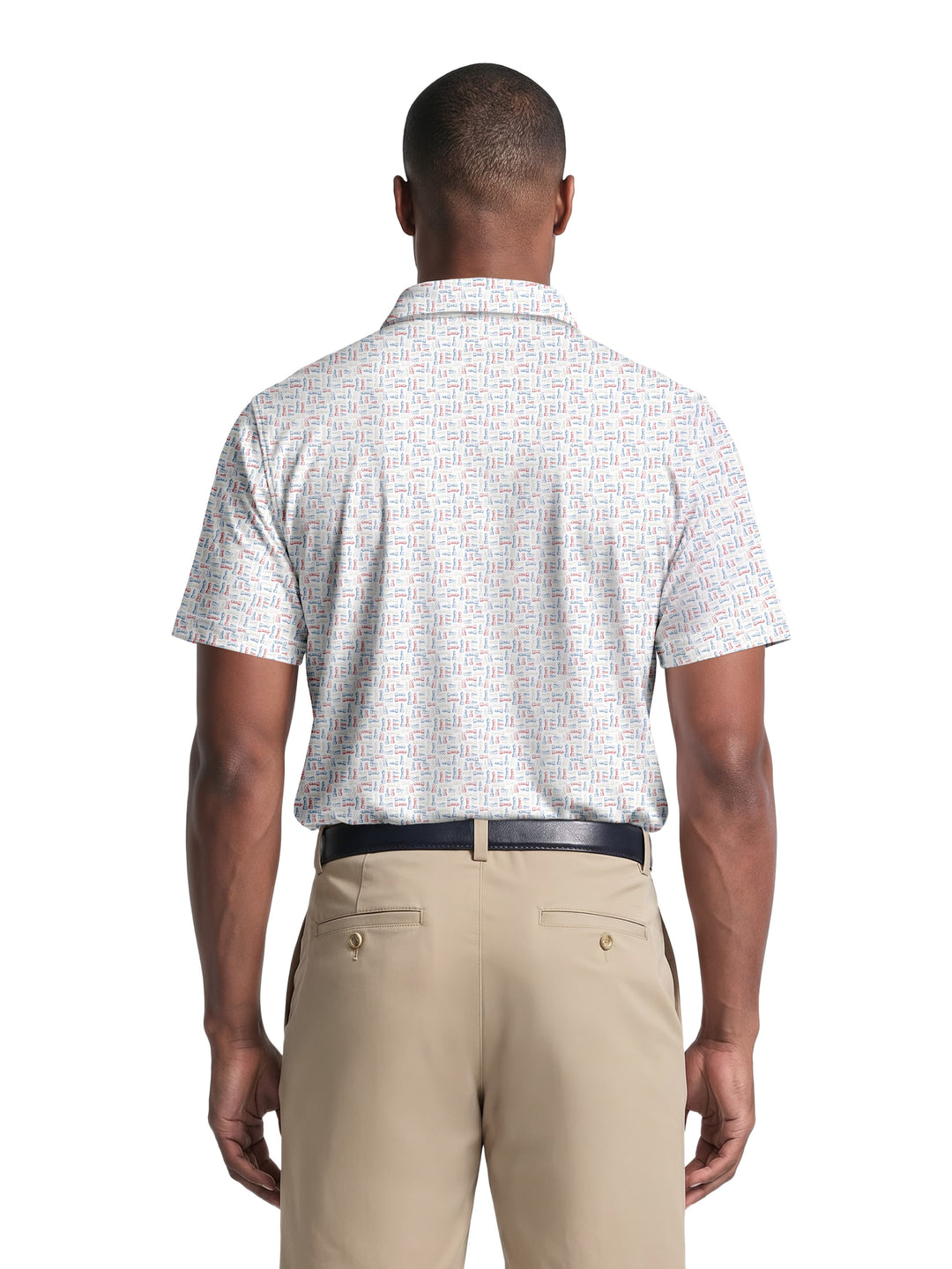 Men's Chess Piece Print Polo