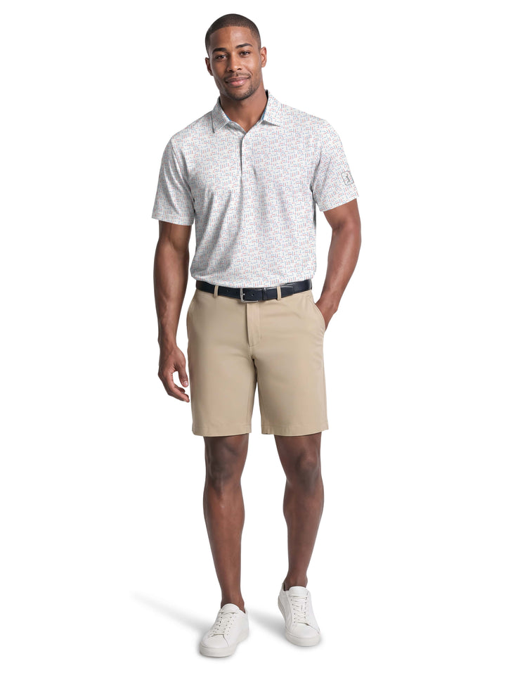 Men's Chess Piece Print Polo