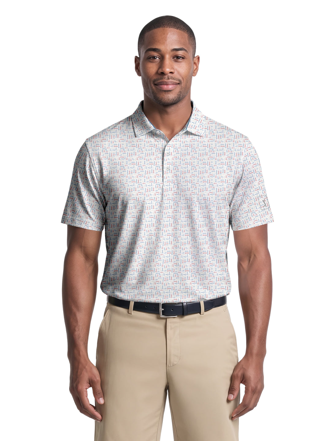 Men's Chess Piece Print Polo