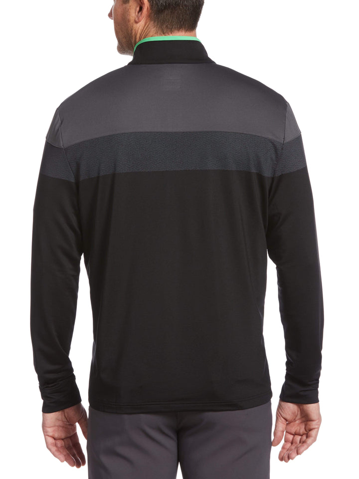 Men's Chest Block Quarter Zip Pullover With Chev