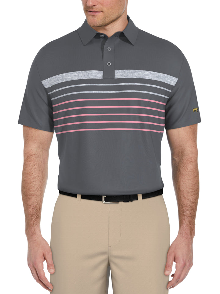 Men's Chest Stripe Print Polo