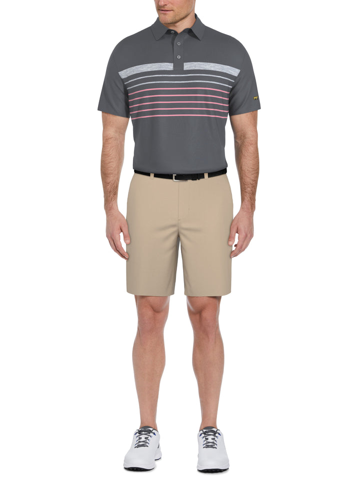 Men's Chest Stripe Print Polo