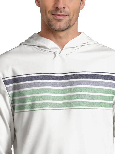 Men's Chest Stripe Printed Hoodie
