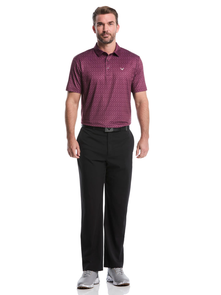 Men's Chevron Print Golf Polo Shirt
