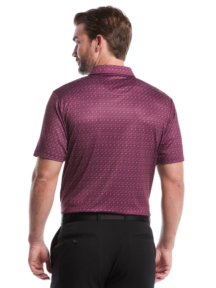 Men's Chevron Print Golf Polo Shirt