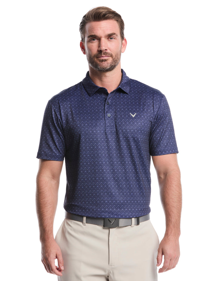 Men's Chevron Print Golf Polo Shirt