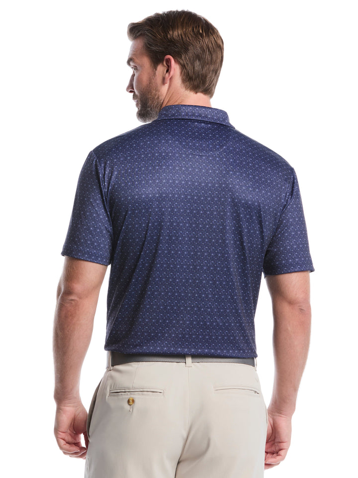 Men's Chevron Print Golf Polo Shirt
