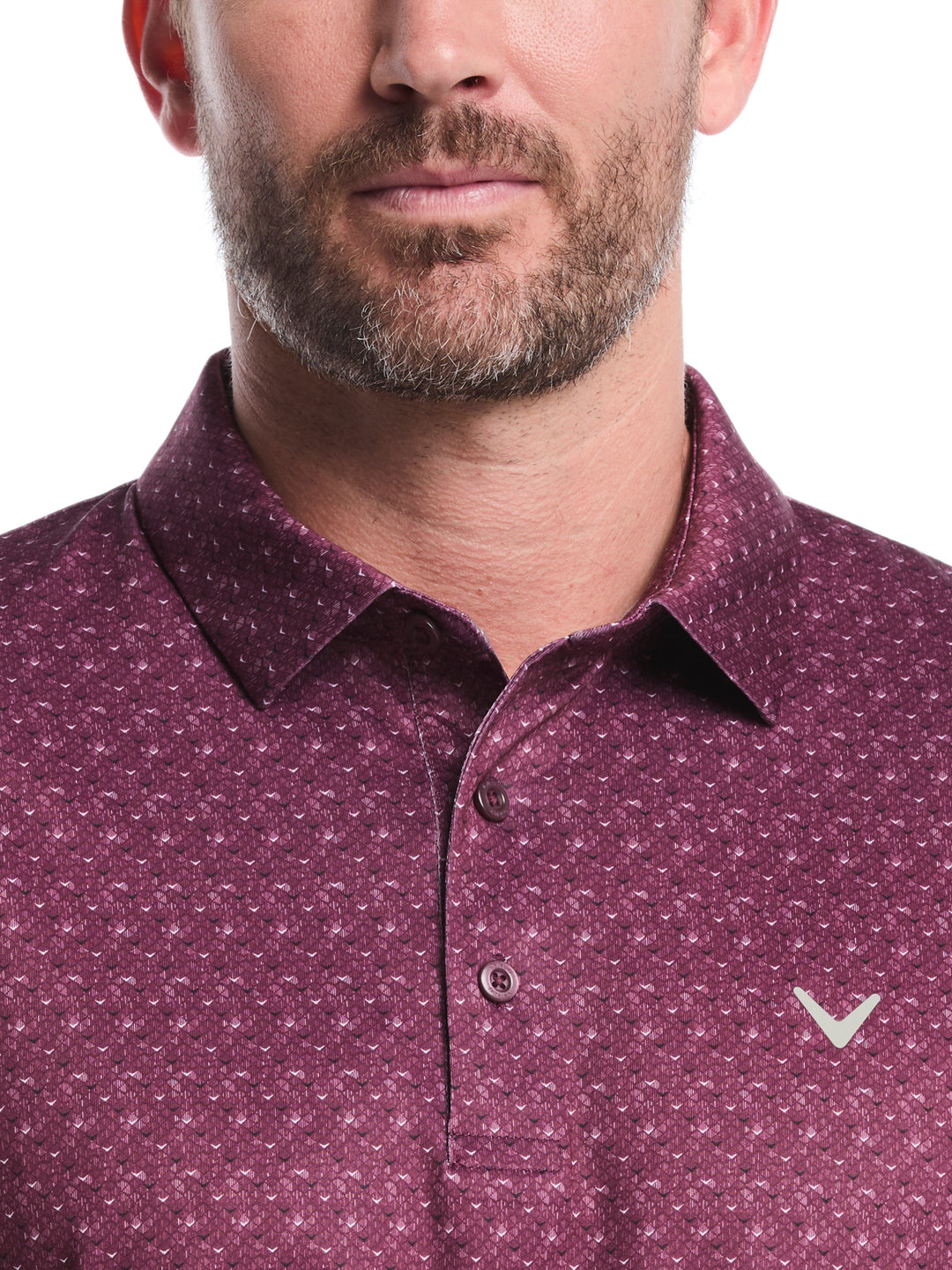 Men's Chevron Print Golf Polo Shirt