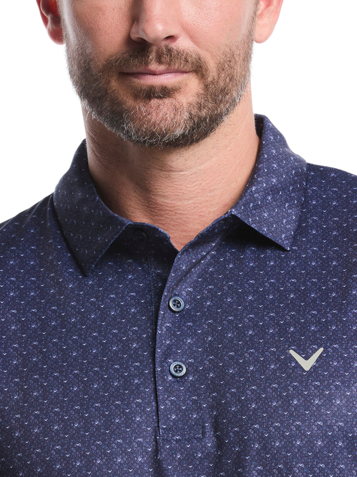 Men's Chevron Print Golf Polo Shirt