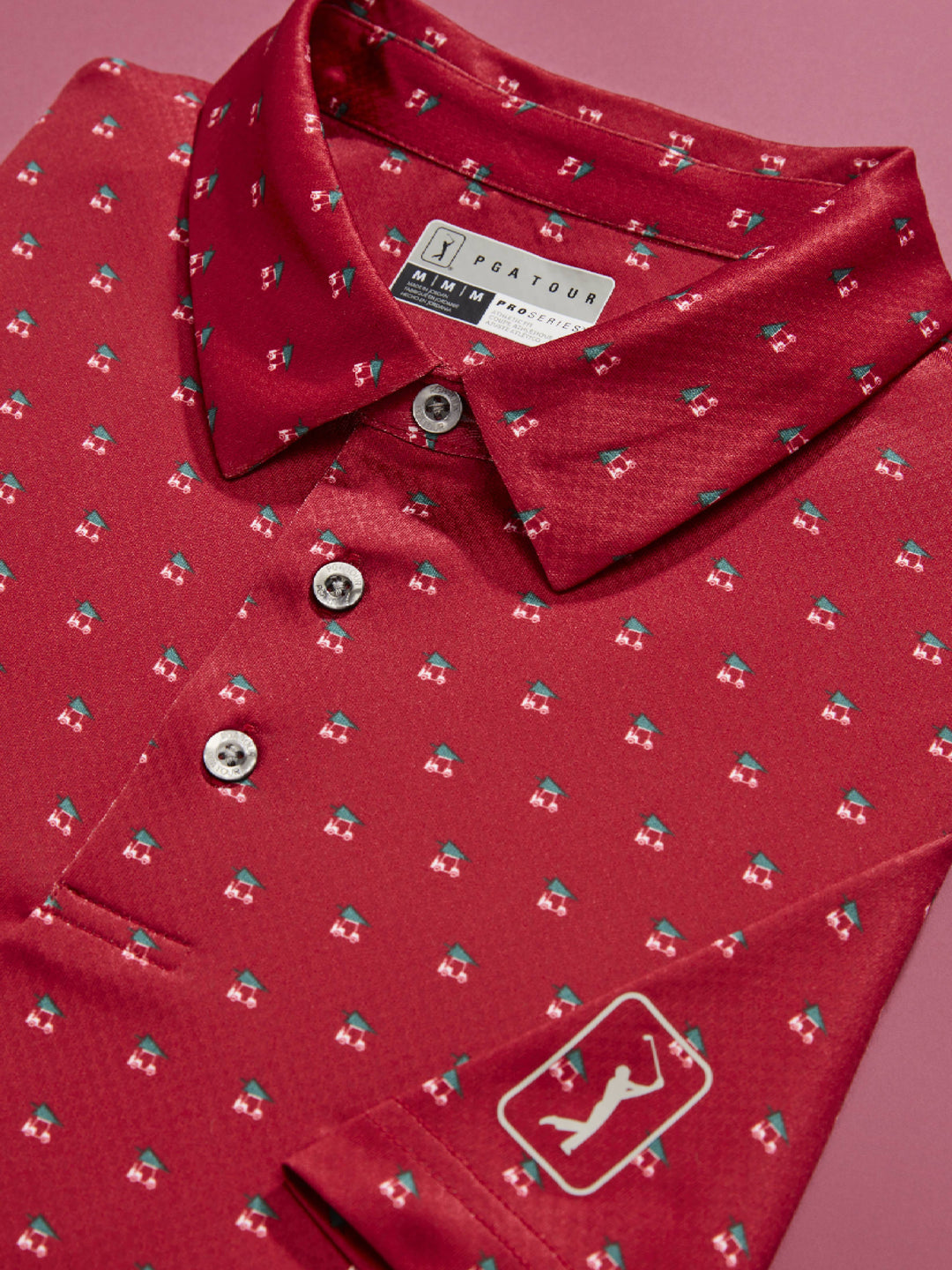 Men's Christmas Print Golf Polo