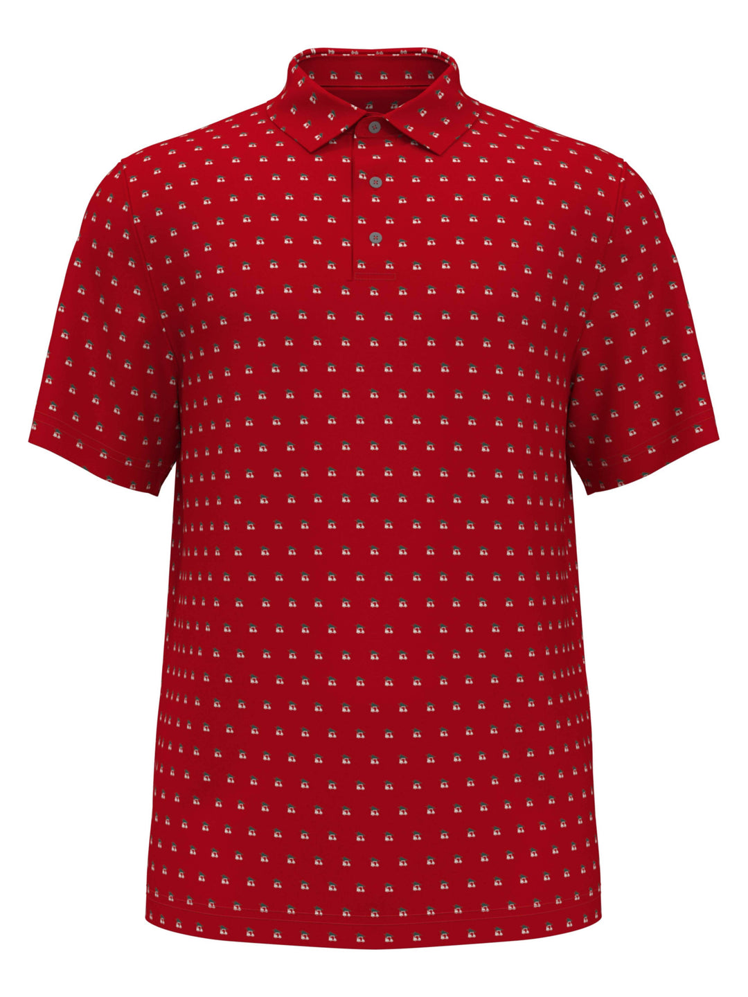 Men's Christmas Print Golf Polo