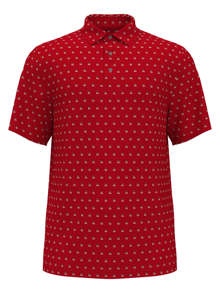 Men's Christmas Print Golf Polo