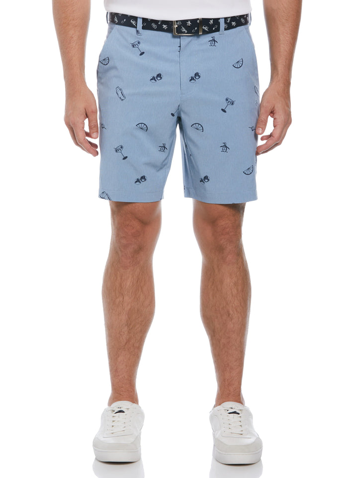 Cocktail Print Cargo Short (Black Iris) 