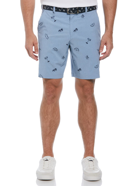 Cocktail Print Cargo Short (Black Iris) 
