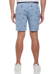 Cocktail Print Cargo Short (Black Iris) 