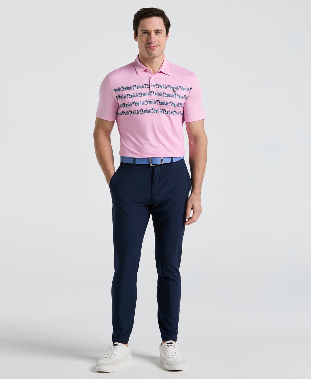 Engineered Cocktail Novelty Golf Polo Shirt (Lilac Sachet) 