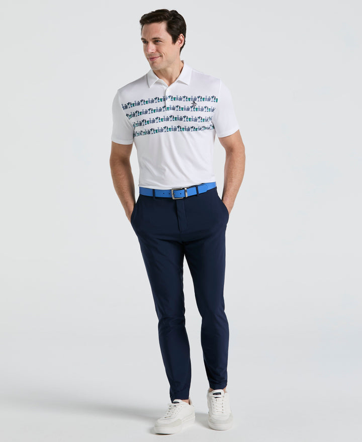 Cocktail Print Golf Polo (Bright White) 