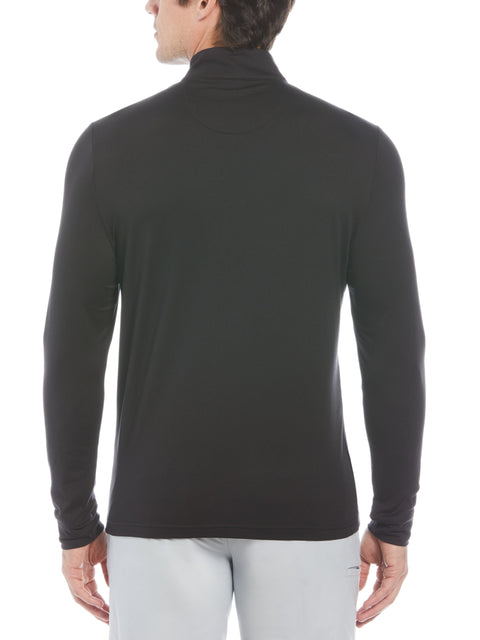 Color Block 1/4 Zip Sweater (Caviar) 