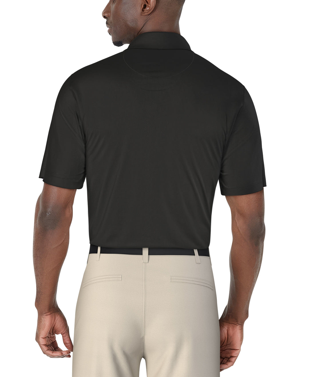 Color Block Golf Polo (Caviar) 