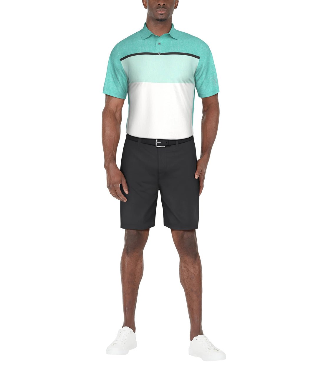 Color Block Golf Polo (Scuba Blue) 