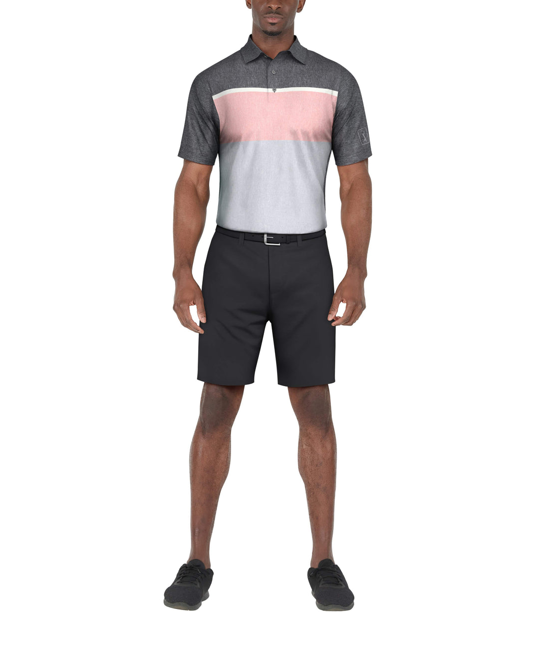 Color Block Golf Polo (Iron Gate) 