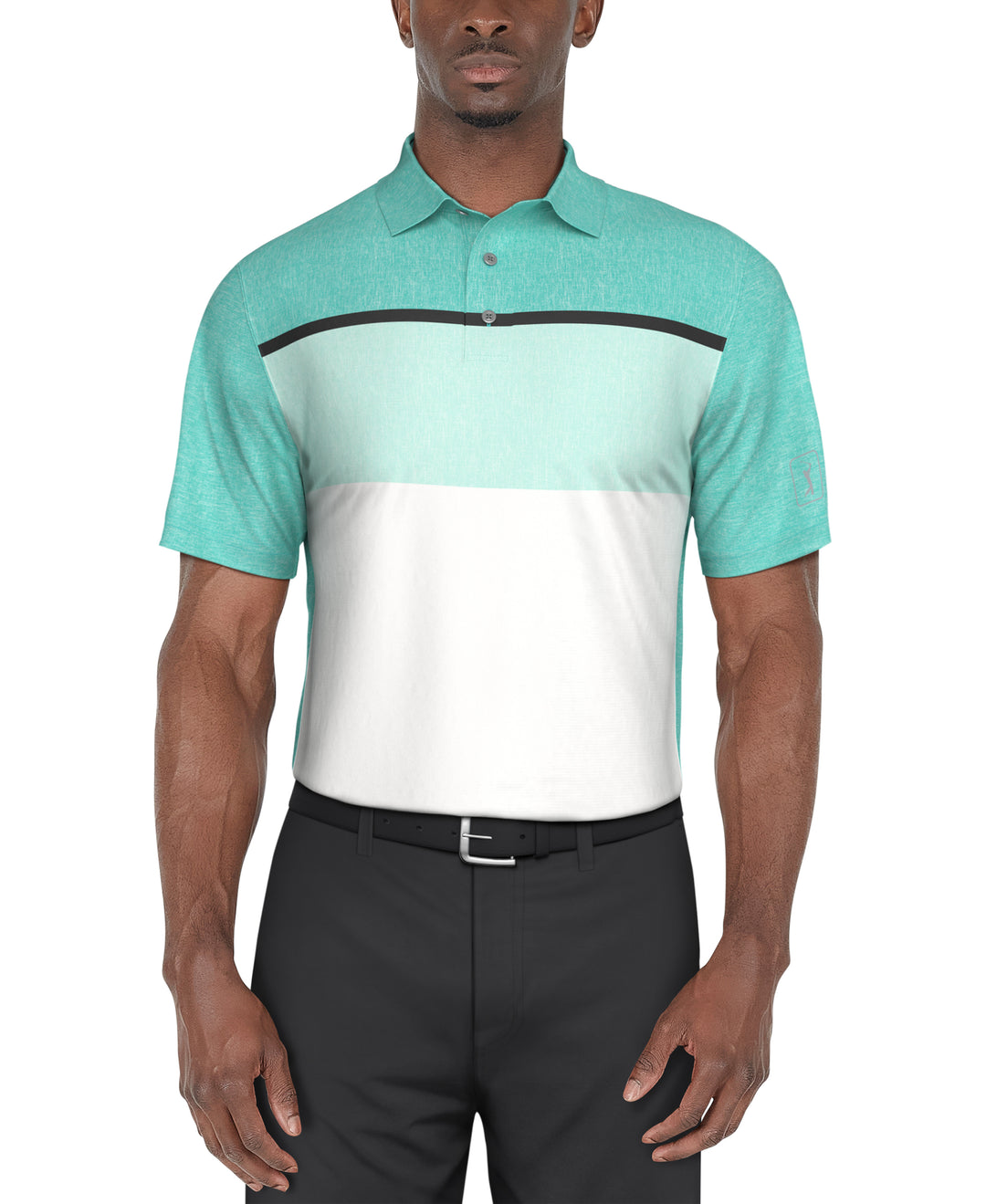 Color Block Golf Polo (Scuba Blue) 