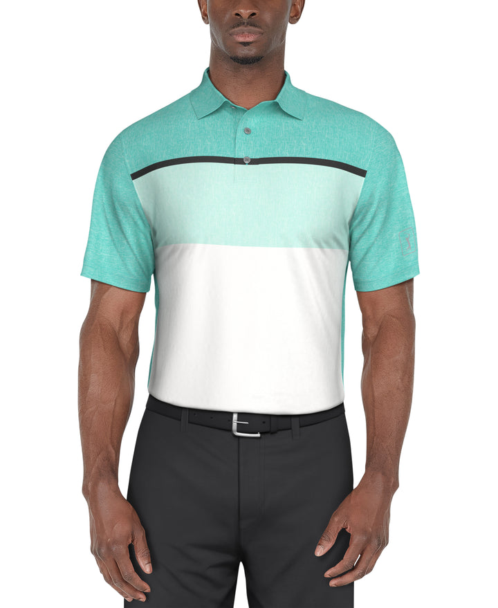 Color Block Golf Polo (Scuba Blue) 