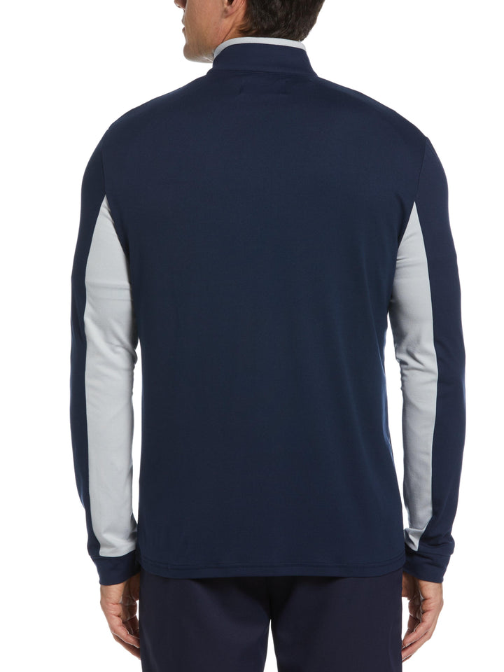 Men's Color Block Quarter Zip Sweater